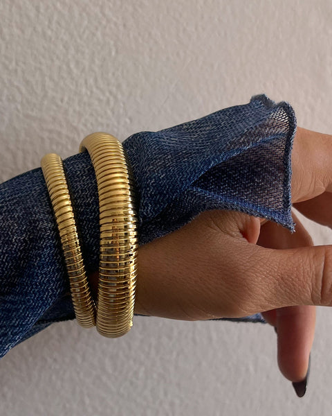 Mini Flex Snake Chain Bracelet- Gold (Ships Late November) | Luv Aj