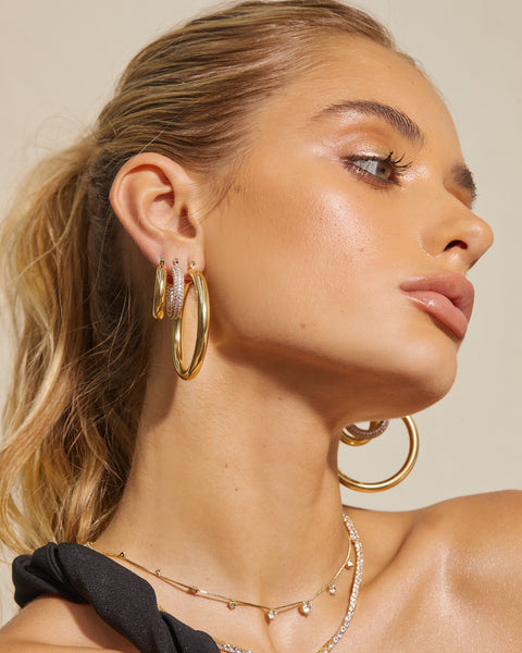 D' Luxury Earrings Hoops LV Gold – justbeyoubynohra