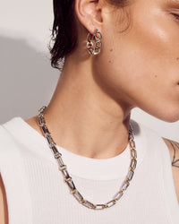 Two-Tone Chain Hoops view 2