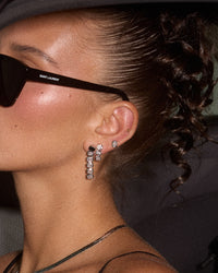 The Bianca Bezel Drop Studs view 2