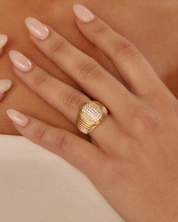 The Pave Oval Bezel Ring view 2