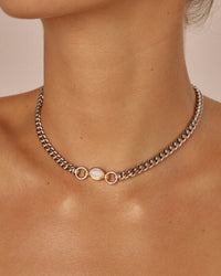 The Pave Oval Link Necklace view 2