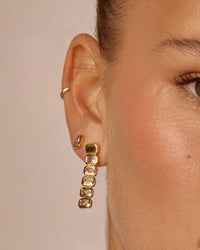 The Bianca Bezel Drop Studs view 2