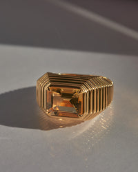 The Caroline Step-Cut Ring- Citrine View 3