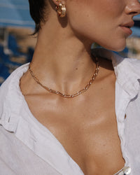 The Two-Tone Pave Link Necklace view 2