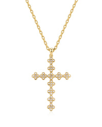 The Daisy Stud Cross Necklace