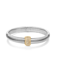 Pave Dome Snake Chain Bracelet