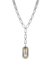 Dalia Two-Tone Pendant Necklace