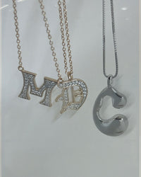 Goopy Letter Initial Charm Necklace view 2