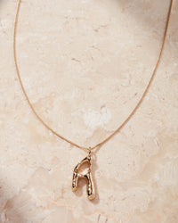 Goopy Letter Initial Charm Necklace