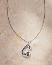 Goopy Letter Initial Charm Necklace