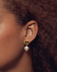 The Peridot Pearl Studs View 4