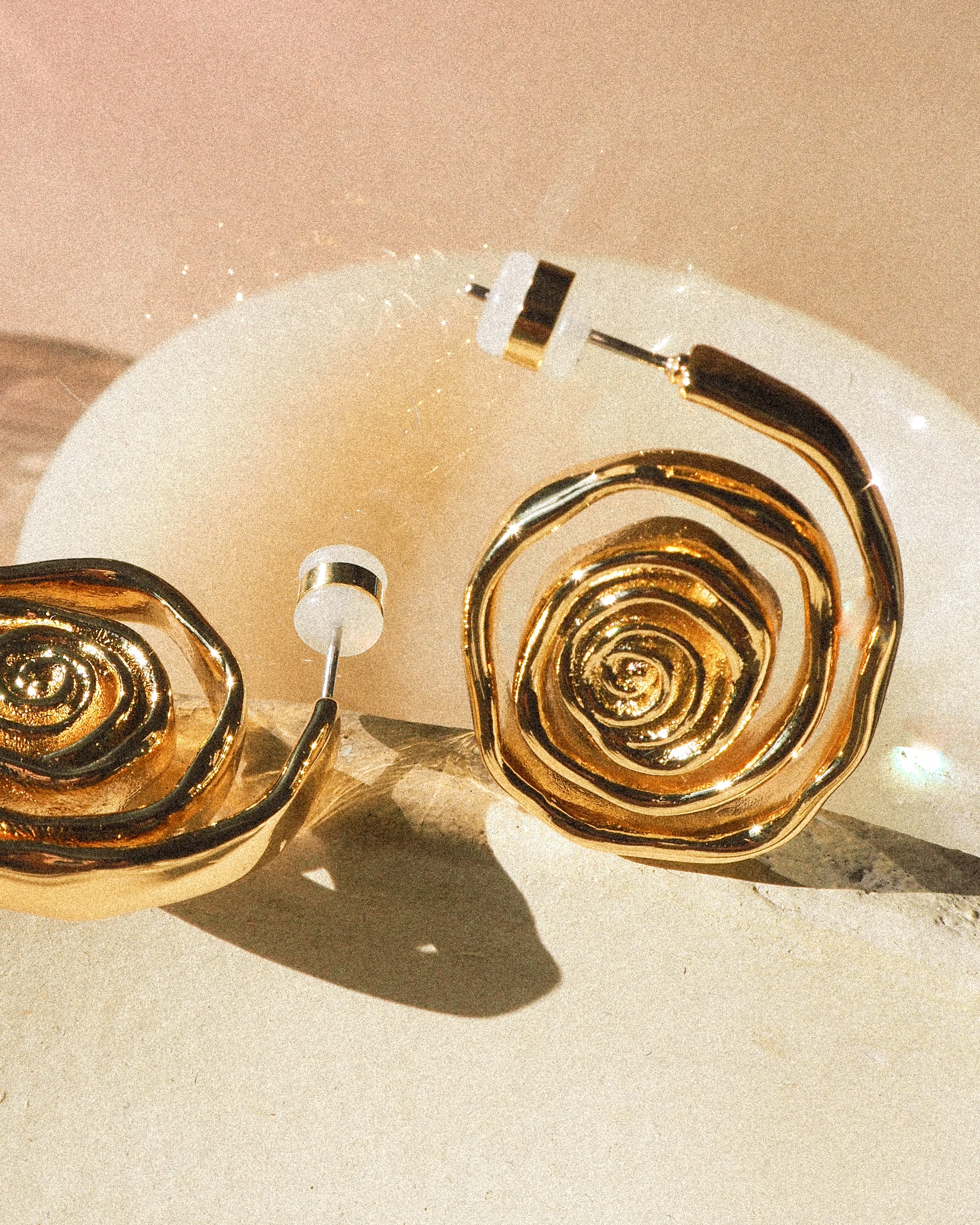 Rosette Coil Earrings- Gold | Luv Aj