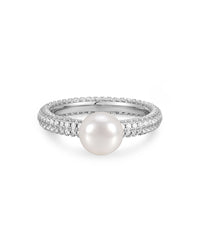 The Pearl Pave Amalfi Ring