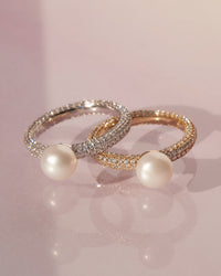 The Pearl Pave Amalfi Ring view 2
