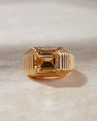 The Caroline Step-Cut Ring- Citrine View 1