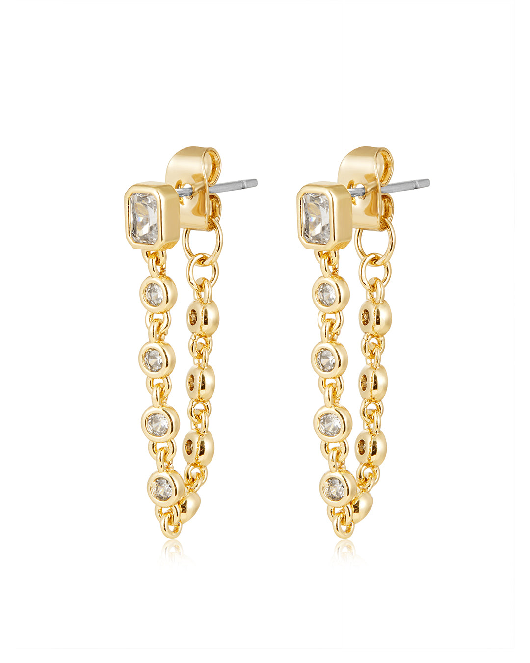 Connecting Chain Stud Earring Backs
