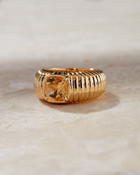 The Elizabeth Cushion Ring- Citrine View 1