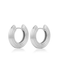 The Mini Ridged Amalfi Hinge Hoops