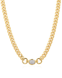 The Pave Oval Link Necklace