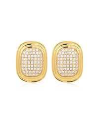 The Pave Oval Statement Studs