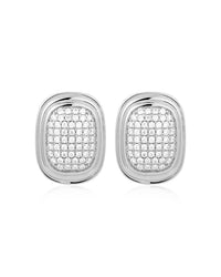 The Pave Oval Statement Studs