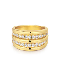 The Pave Ridged Positano Ring