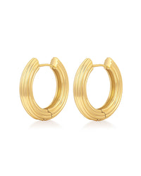 The Ridged Amalfi Hinge Hoops