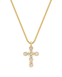 The Rosette Cross Charm Necklace