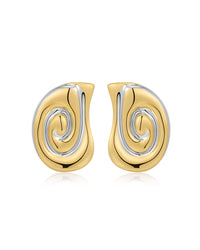 The Two-Tone Coquille Studs View 1