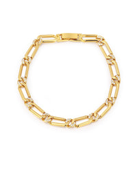 The Two-Tone Pave Link Bracelet