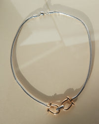 Two-Tone Horsebit Necklace view 2