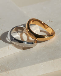 Two-Tone Wave Ring Set view 2