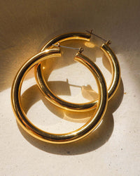 Amalfi Tube Hoops- Gold View 10