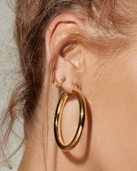 Amalfi Tube Hoops- Gold View 5