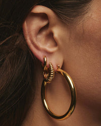 Amalfi Tube Hoops- Gold View 8