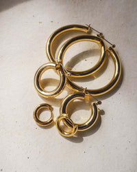 Amalfi Tube Hoops- Gold View 4