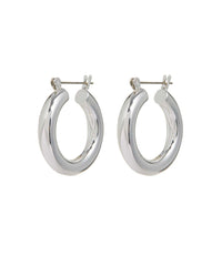 Baby Amalfi Tube Hoops- Silver