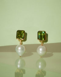 The Peridot Pearl Studs View 3