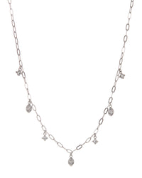 Bezel Charm Shaker Necklace- Silver View 1