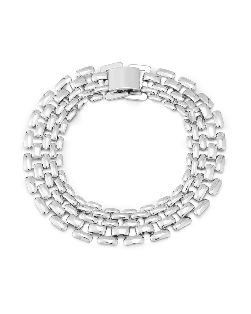 Celine Chain Link Bracelet- Silver | Luv Aj