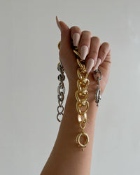 The Lola Oversized Chain Bracelet- Silver View 4