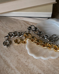 The Lola Oversized Chain Bracelet- Gold View 3