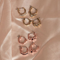 Dangle Flower Earring Gift Set, Gold Hoop Earrings, Stud Earrings, Sum –