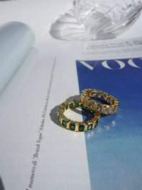 Bezel Emerald Ballier Bracelet- Clear- Silver Luv Aj - Premium Quality at  Cheap Prices