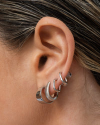 Ridged Cuvee Hoops- Silver View 8