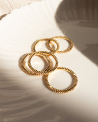 Classique Pave Bands Set- Gold View 6