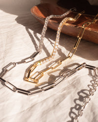 Ballier Chain Link Necklace- Gold View 4