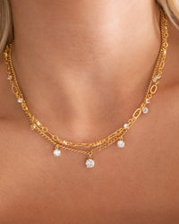 Dionne Link Necklace- Gold view 2