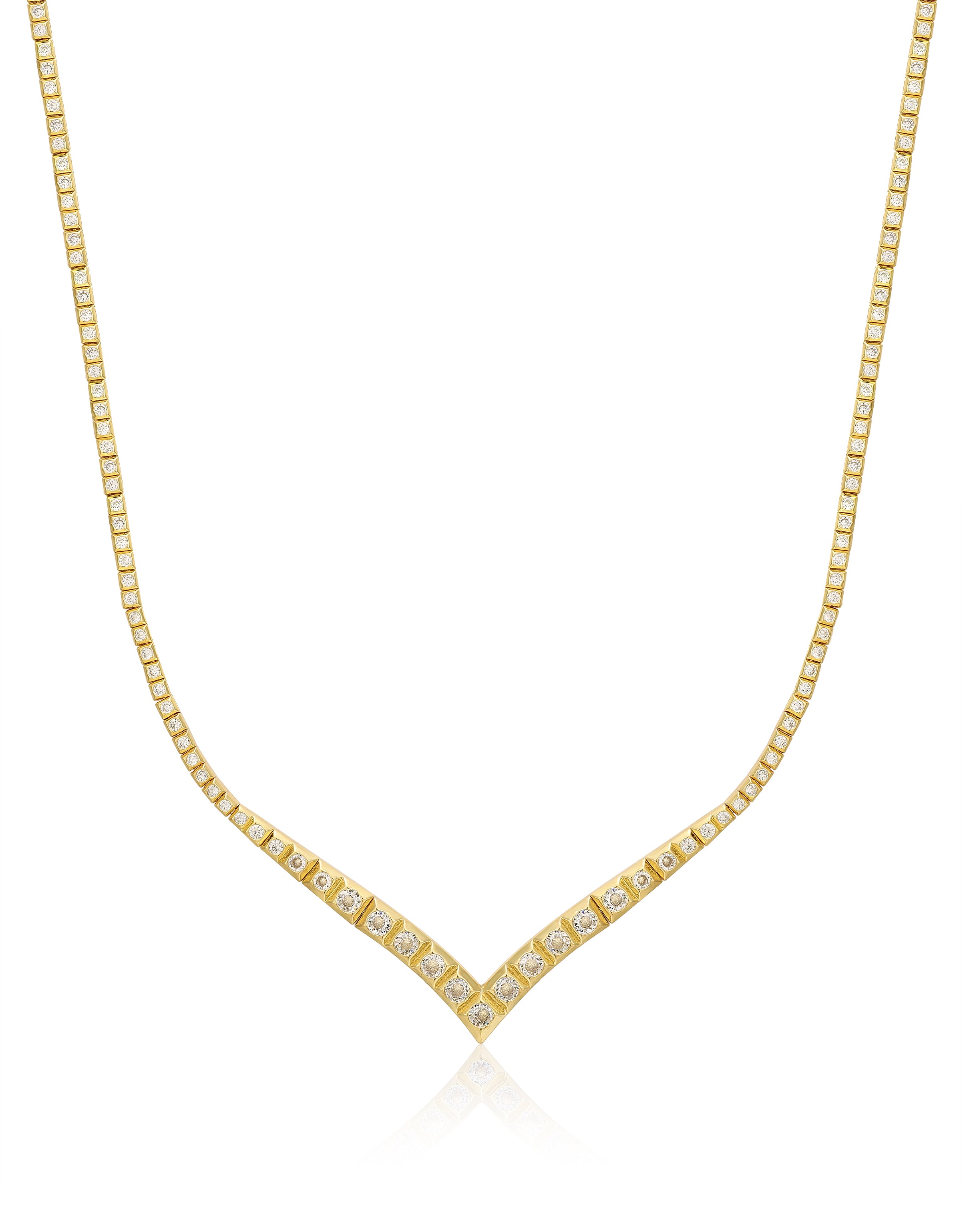 V deals tennis necklace